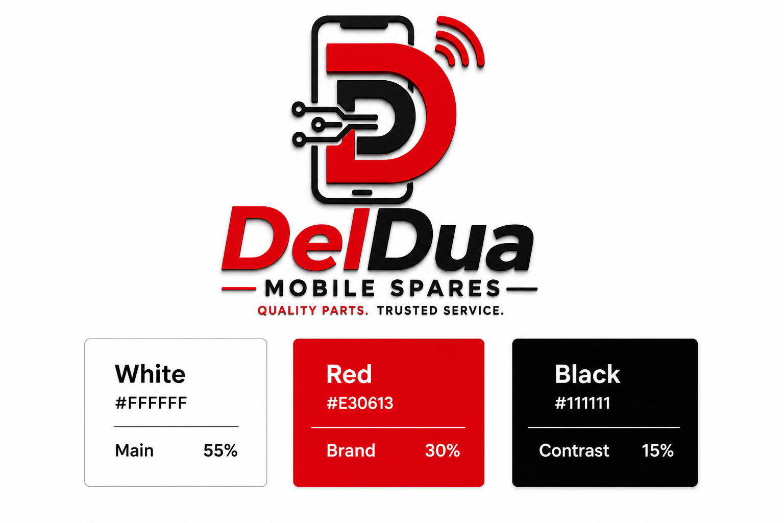 DELDUA brand colour board